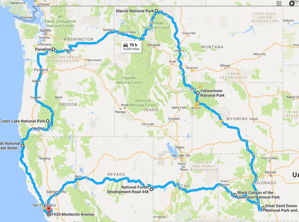 Roadtrip map