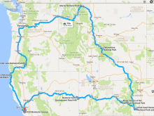 Roadtrip map